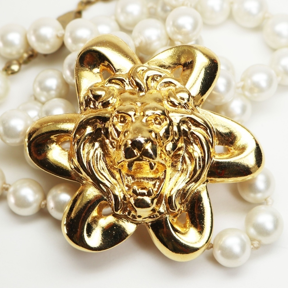 Anne Klein Gold Plated Lion's Head Brooch